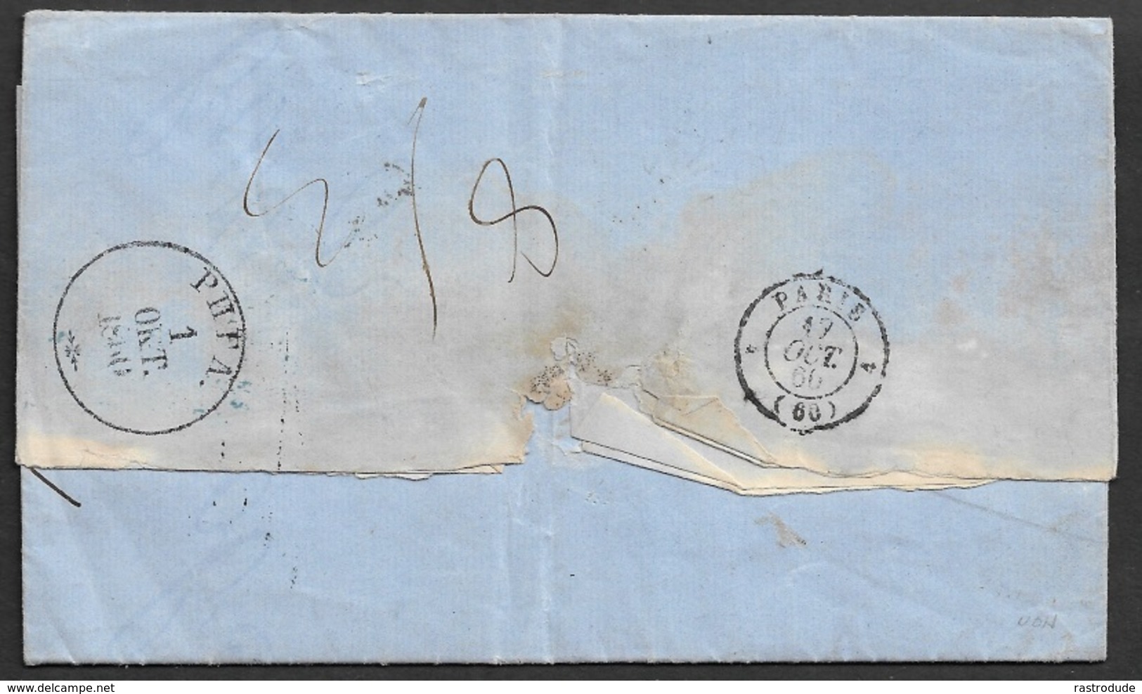 1860 FALTBRIEF - RIGA ( RUSSLAND ) - Durch PREUSSEN Nach PARIS - Briefe U. Dokumente