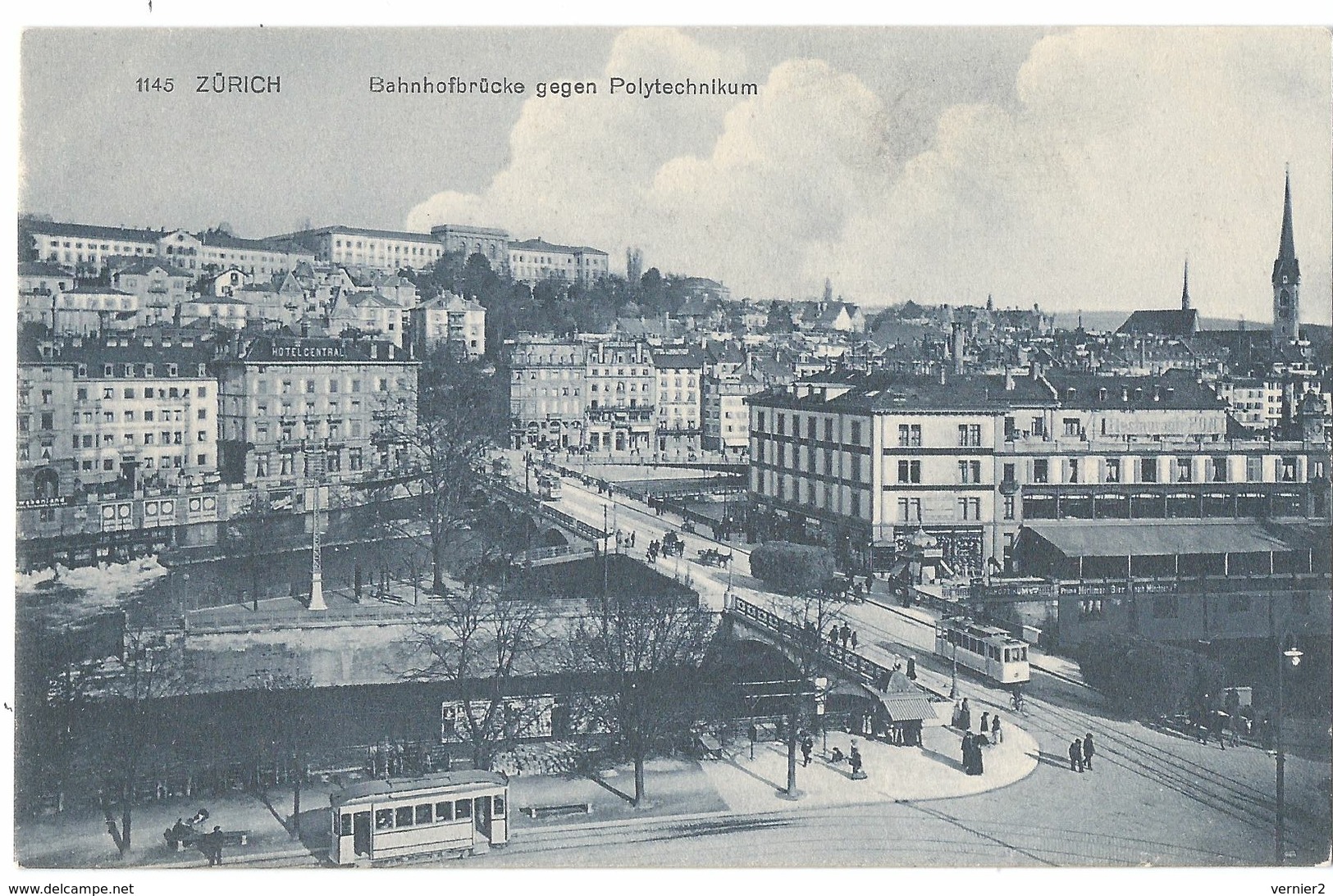 Zürich, Bahnhofbrücke Gegen Polytechnikum / Tram - Zürich