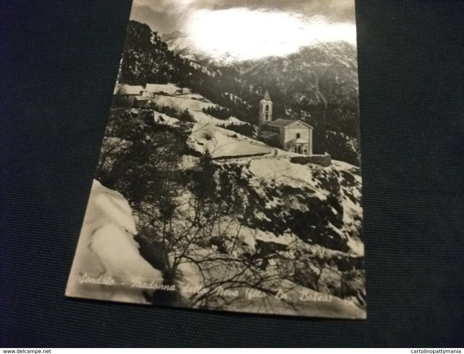 STORIA POSTALE  FRANCOBOLLO REPUBBLICA ITALIANA POSTA AEREA LIRE 1 SONDALO MADONNA DELLA NEVE FOTO BOLEA  CHIESA EGLISE - Chiese E Cattedrali