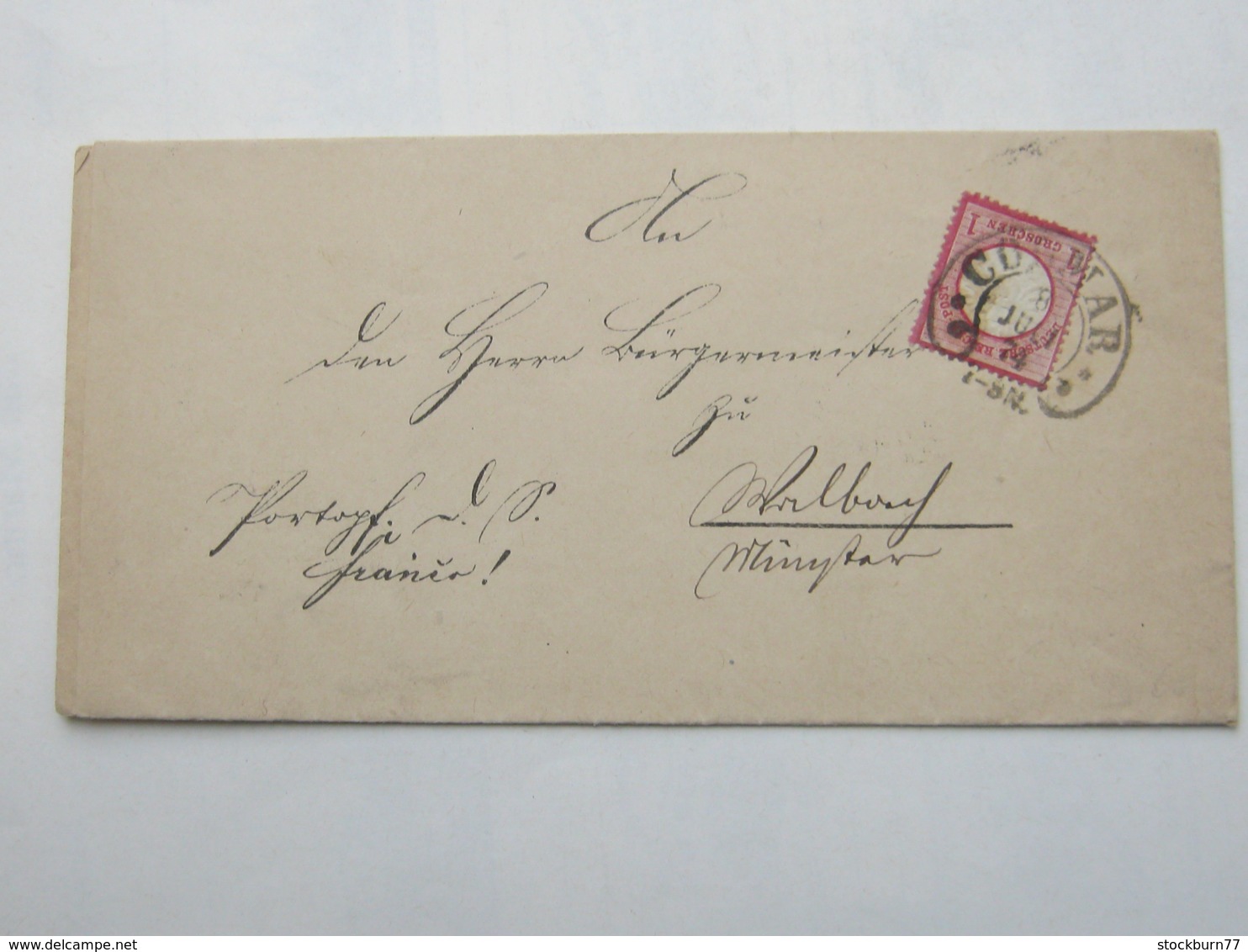 1874 , COLMAR , Klarer  Hufeisen -Stempel Auf Brief - Briefe U. Dokumente