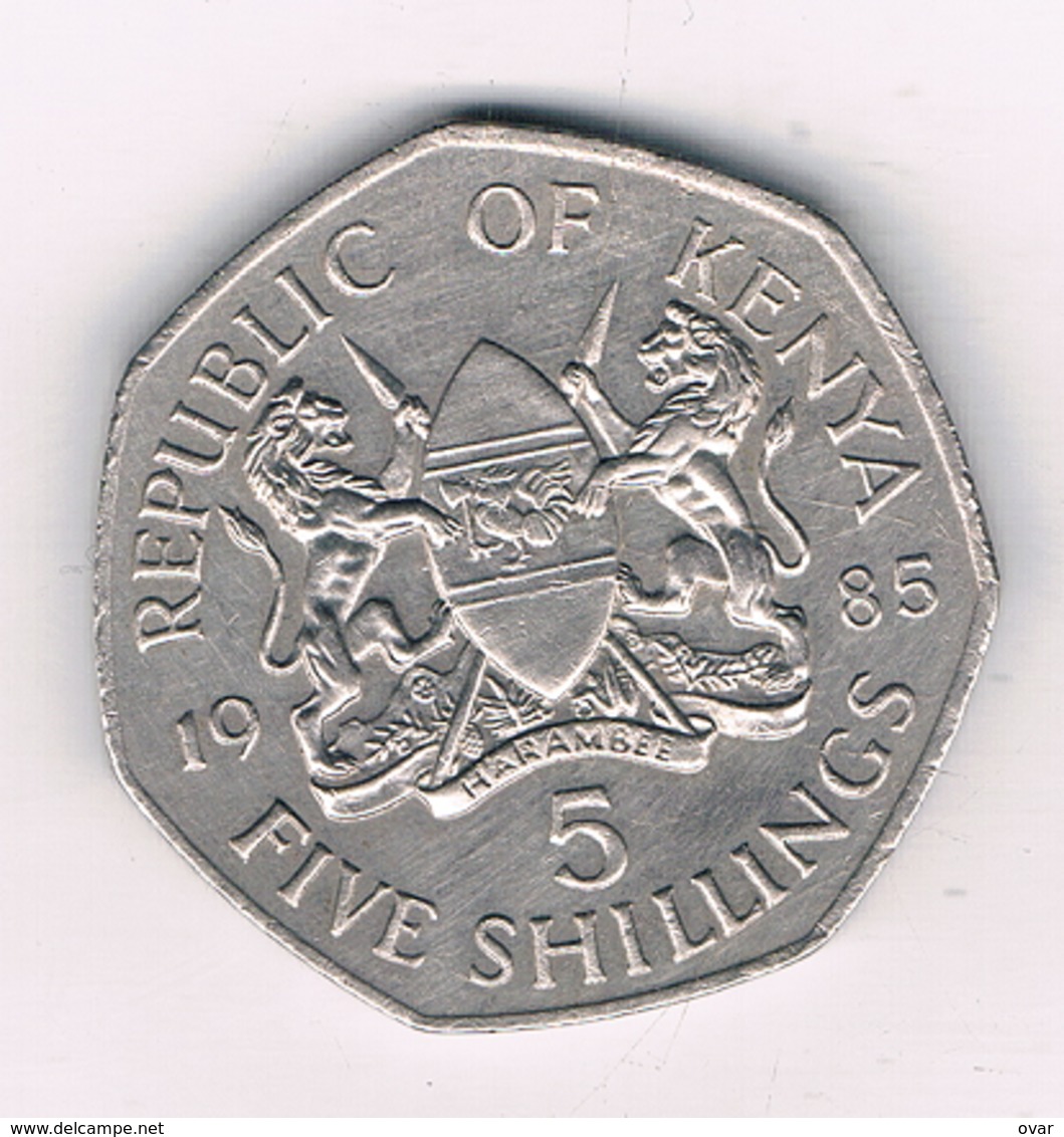 5 SHILLINGS 1985  1989 KENIA / 8576// - Kenya