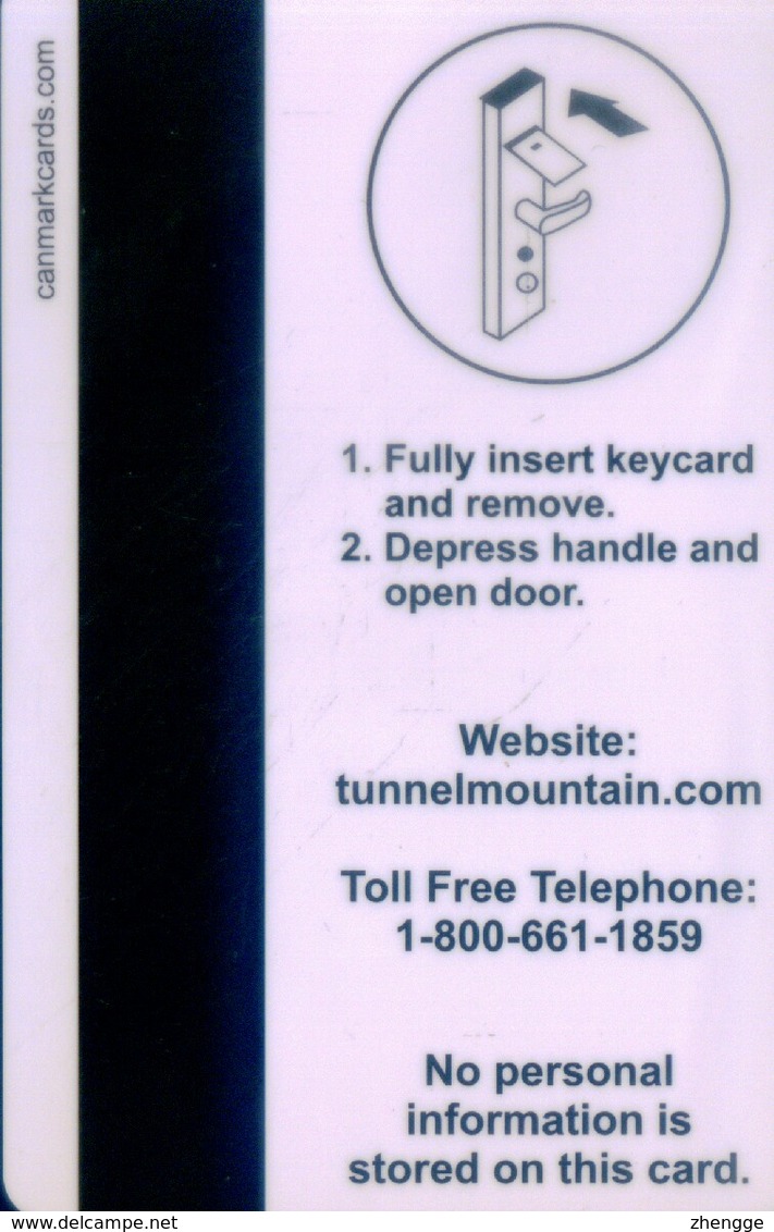 Canada Hotel Key, Unnel Mountain Resort ,  Banff, AB (1pcs) - Canada