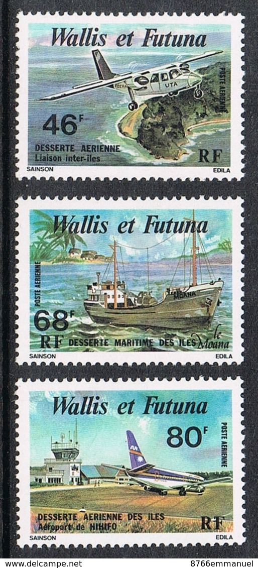 WALLIS-ET-FUTUNA AERIEN N°89  A 91 N* - Neufs