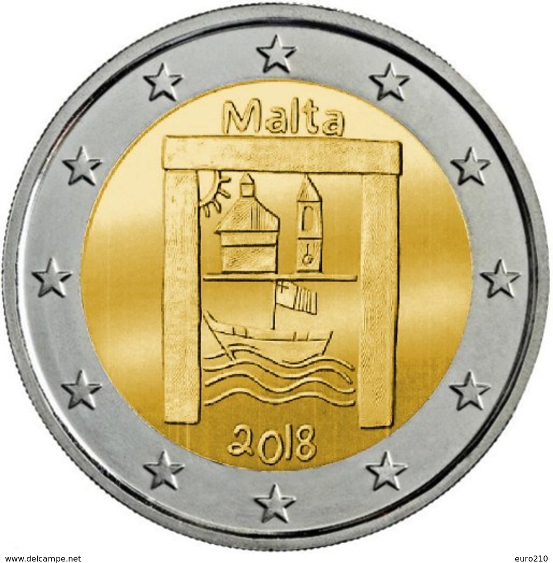 MALTA 2 Euro 2018 - Kulturerbe - Aus Rolle - Auf Lager - Malta