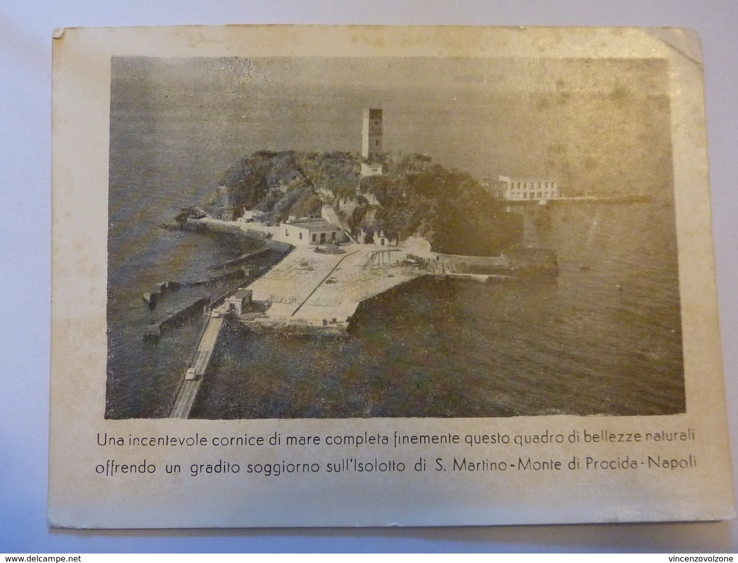 Cartolina  Pubblicitaria "Il Fine Ritrovo Delle Ore Liete DANCING BAR RISTORANTE S. Martino, Monte Di Procida" Anni '50 - Altri & Non Classificati