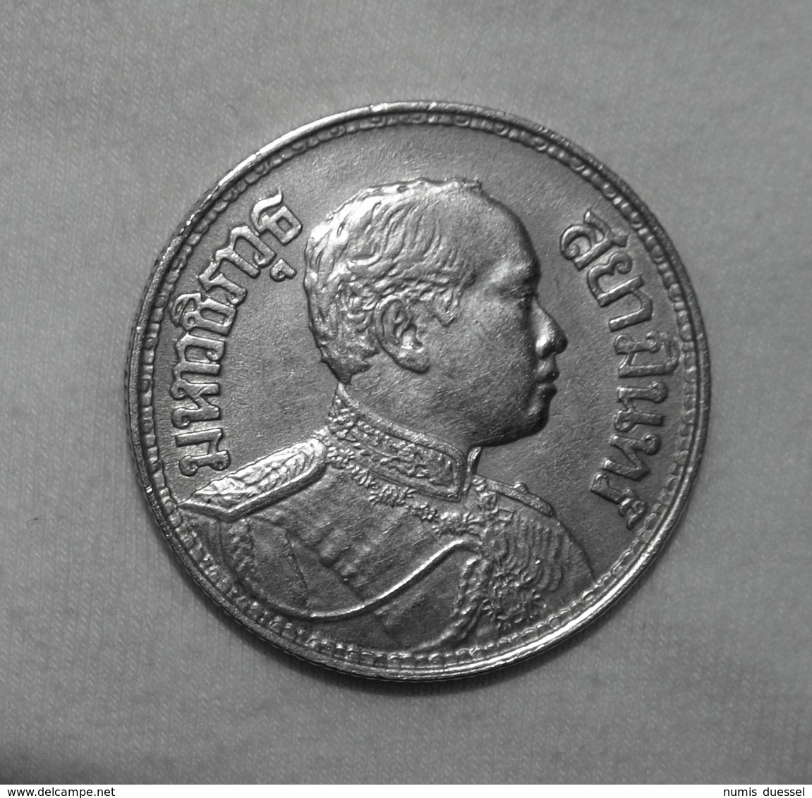 Silber/Silver Thailand Rama VI, 1916/Year 2459, 1 Baht Funz/AU - Thaïlande