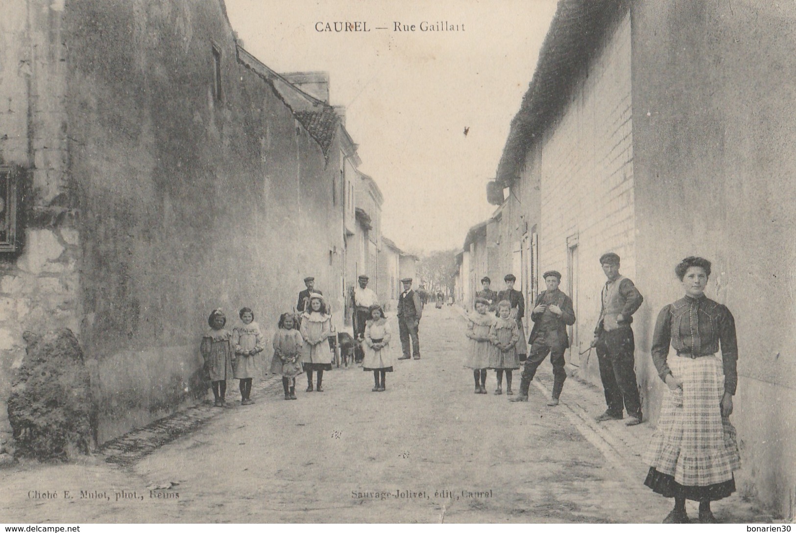 CPA 51 CAUREL RUE GAILLAIT  BELLE ANIMATION - Other & Unclassified