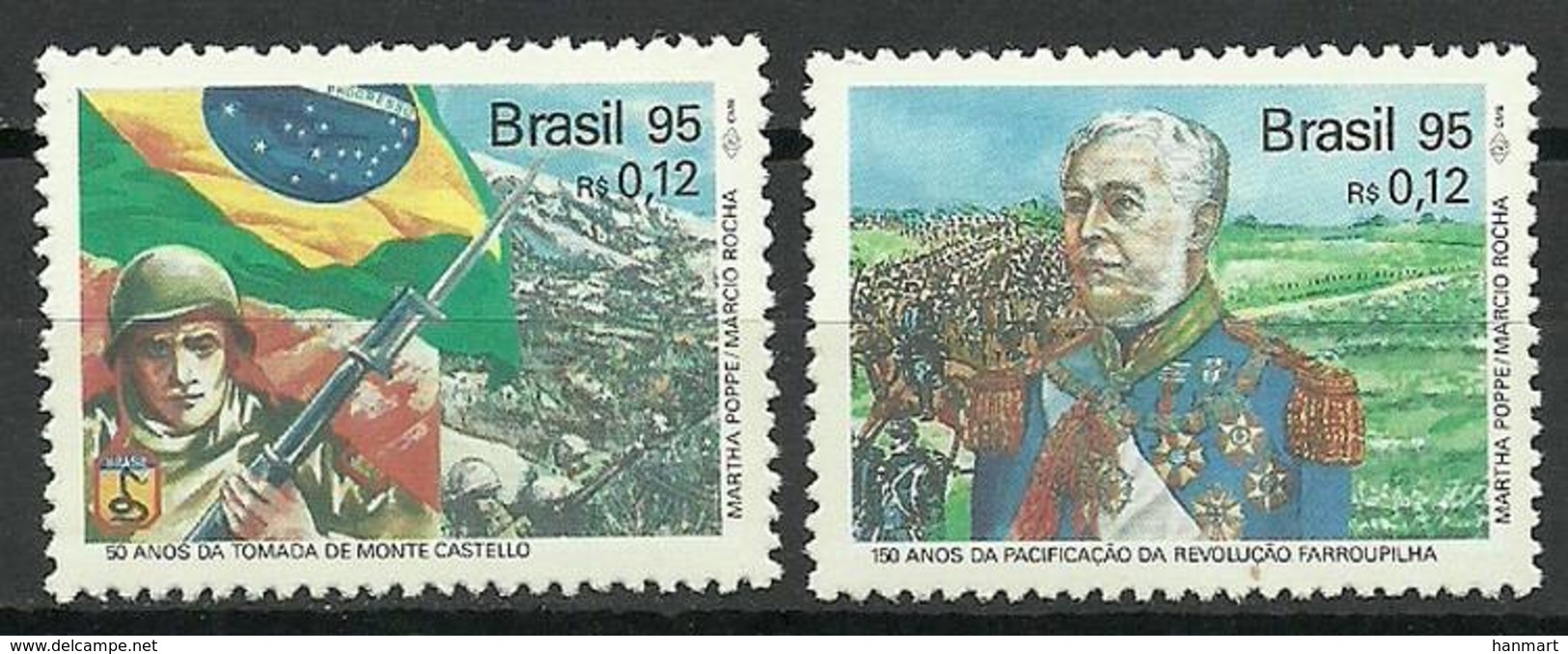 Brazil 1995 Mi 2635-2636 MNH ( ZS3 BRZ2635-2636dav89A ) - Stamps