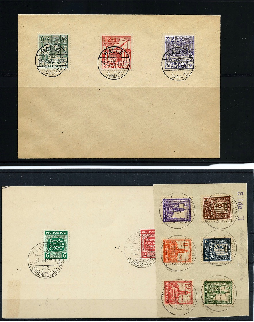 Germany, Sovjet Occupation After WW2,huge Mixed Party On 7 Big Stock-cards, LH/MNH/VFU  (as Per Scan) - Sonstige & Ohne Zuordnung