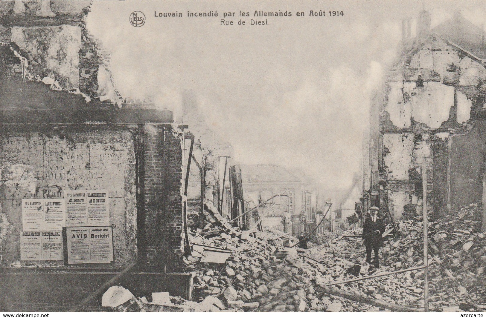 Louvain, Leuven ,incendié Par Les Allemandsen Aout  1914  ; Rue De Diest - Leuven