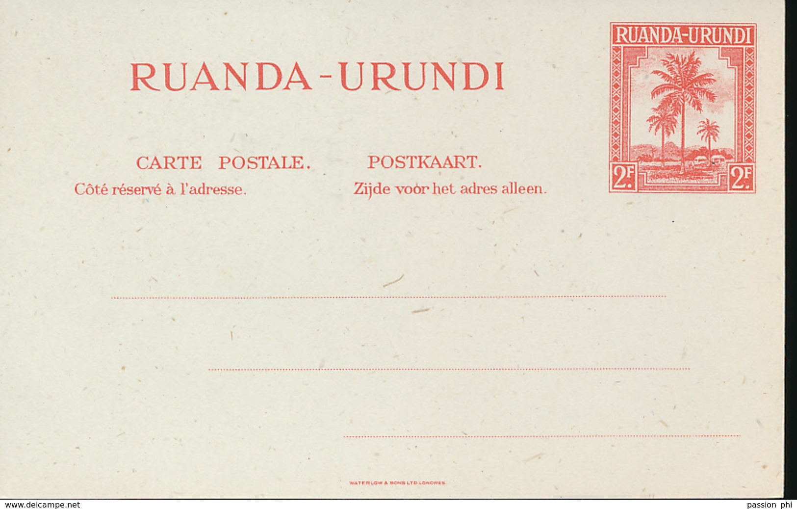 GEA  RUANDA URUNDI  PS STIBBE 26 UNUSED - Entiers Postaux