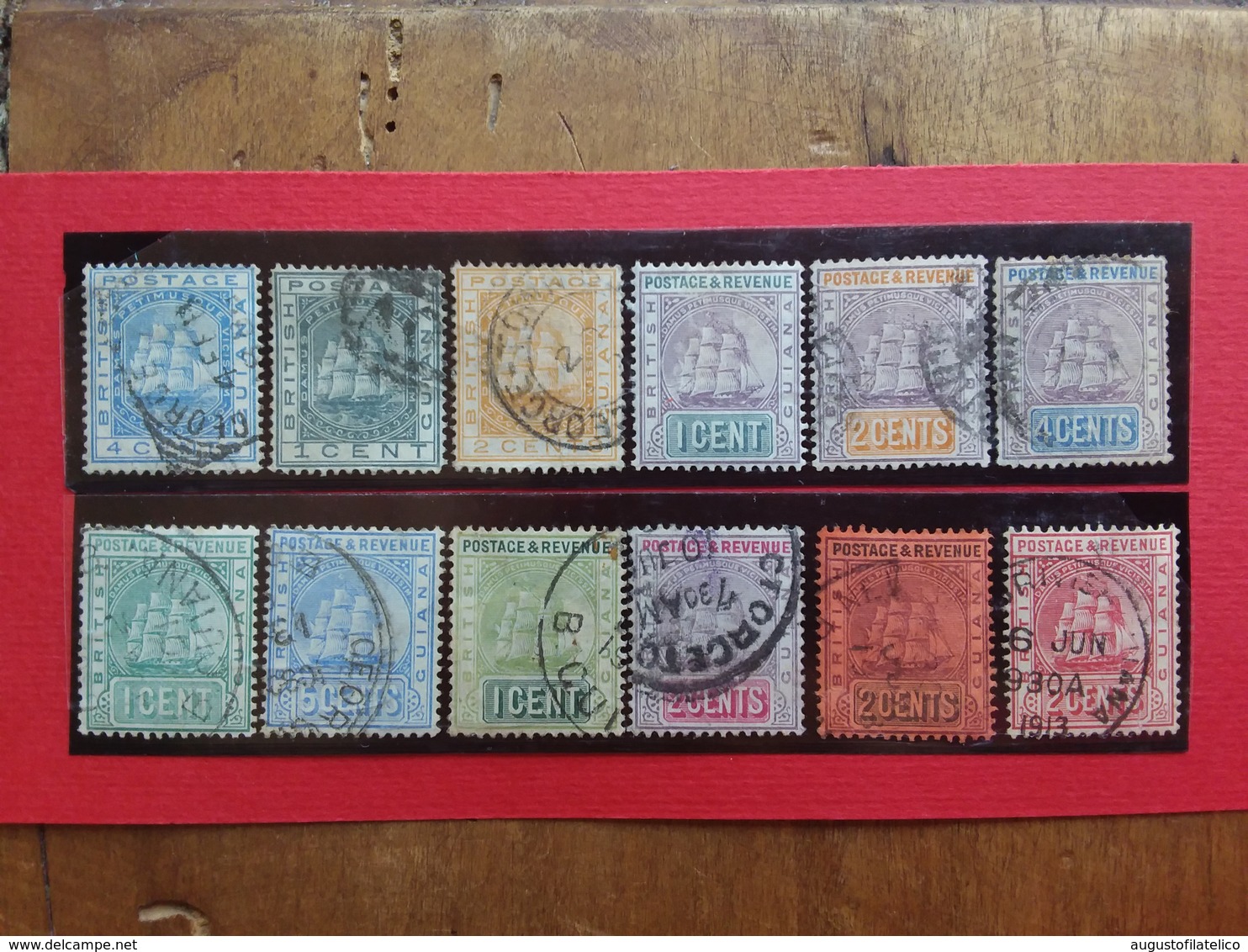 EX COLONIE INGLESI - GUYANA 1880/90 - Lotticino 12 Valori Differenti Timbrati + Spese Postali - Guyana Britannica (...-1966)