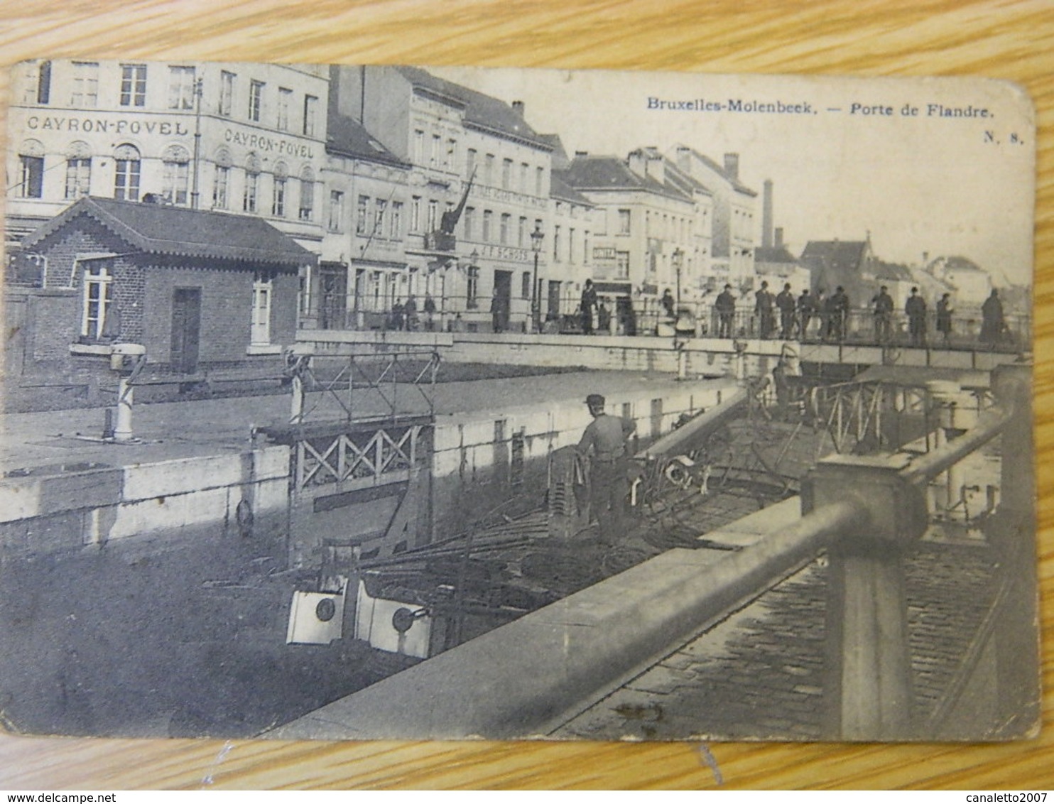 BRUXELLES MOLENBEEK:PORTE DE FLANDRE AVEC ECLUSE-TRES ANIMEE-1906 - Molenbeek-St-Jean - St-Jans-Molenbeek