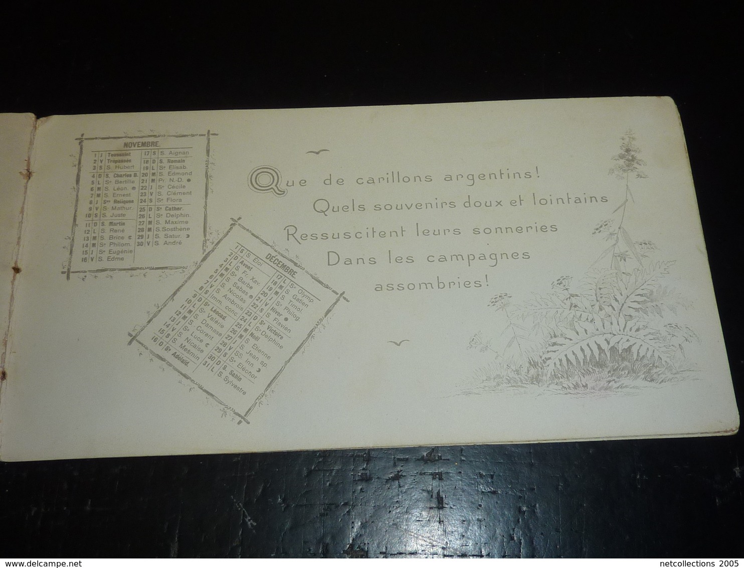 CALENDRIER POUR 1900 POESIES D'ANDRE THEURIET - COLLECTION DES CALENDRIERS POETIQUES (AD)