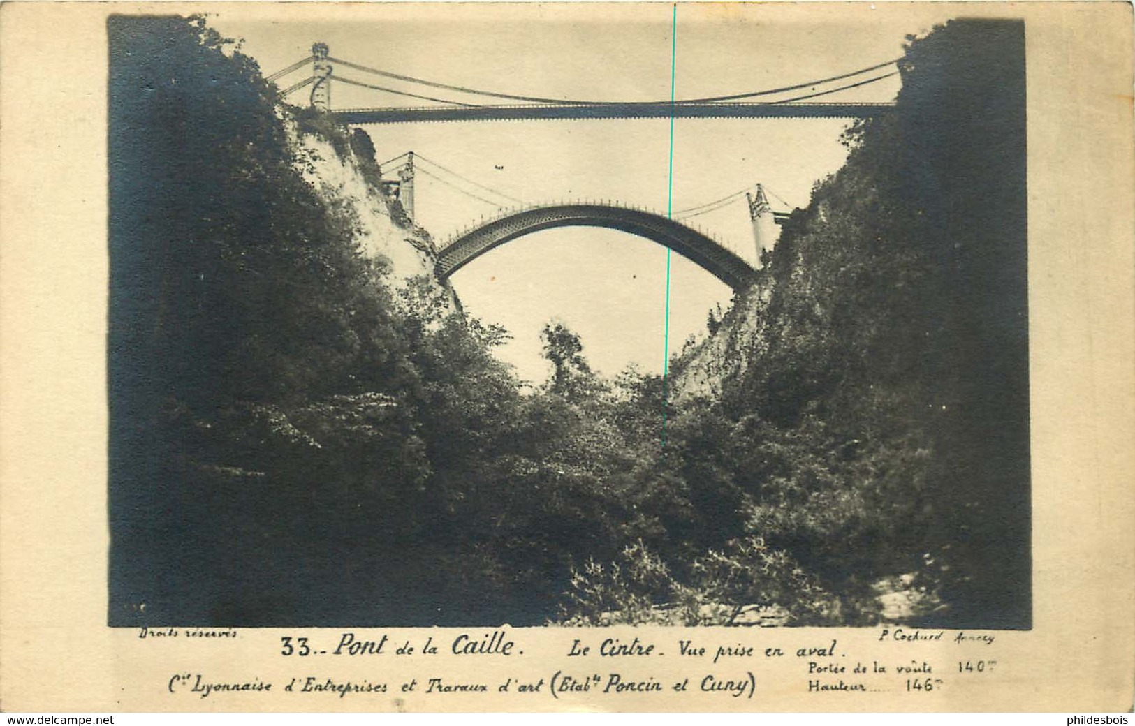 HAUTE SAVOIE CRUSEILLES PONT DE LA CAILLE ( Carte Photo) - Autres & Non Classés