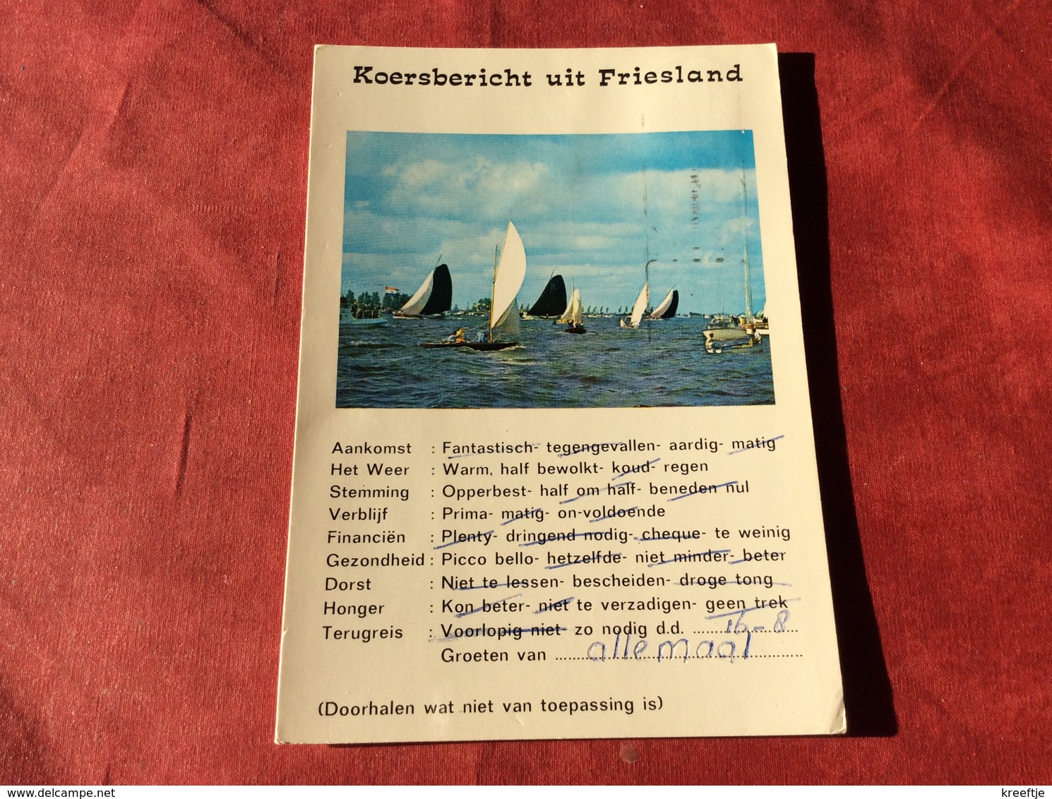 Nederland Koersbericht Uit Friesland - Andere & Zonder Classificatie