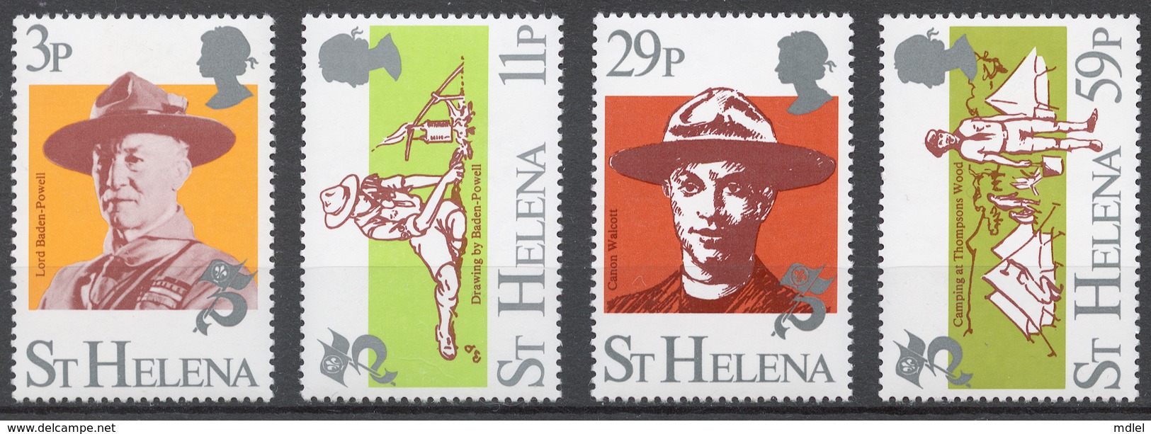 St.Helena 1982 Mi# 367-70** SCOUTING YEAR - Sainte-Hélène