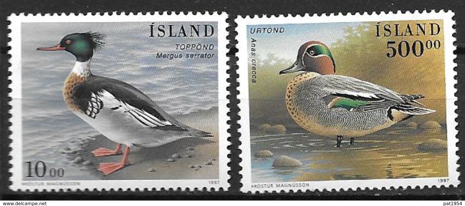 Islande 1997 N°815/816 Neufs Oiseaux Canards - Neufs