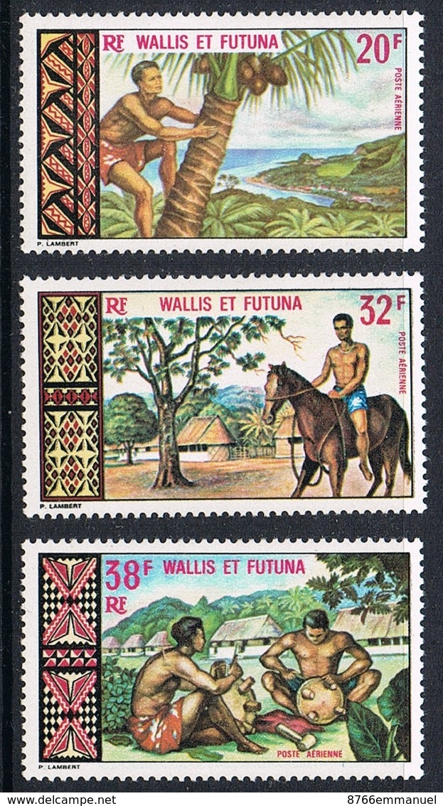 WALLIS-ET-FUTUNA AERIEN N°33 A35 N* - Unused Stamps