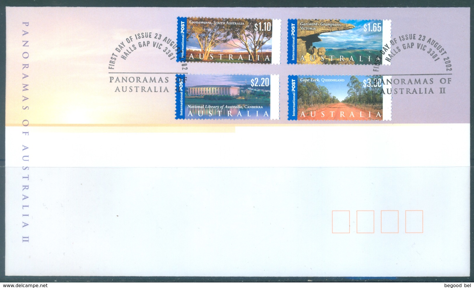 AUSTRALIA  - FDC - 23.8.2002 - PANORAMAS LANSCAPES - Yv 2047-2050 - Lot 18604 - Premiers Jours (FDC)