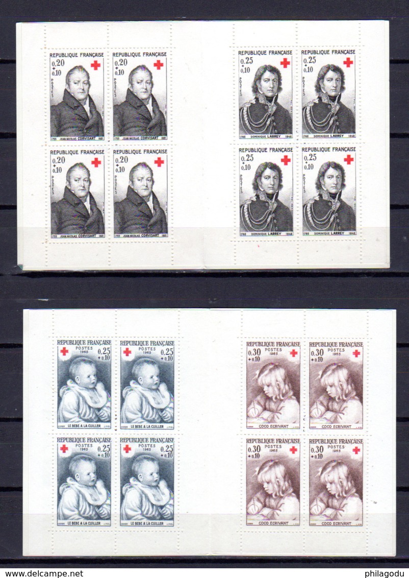 1964-69  France , Carnets Croix-Rouge,  Ca 2013 / 2018**, Cote 49 €, - Croix Rouge