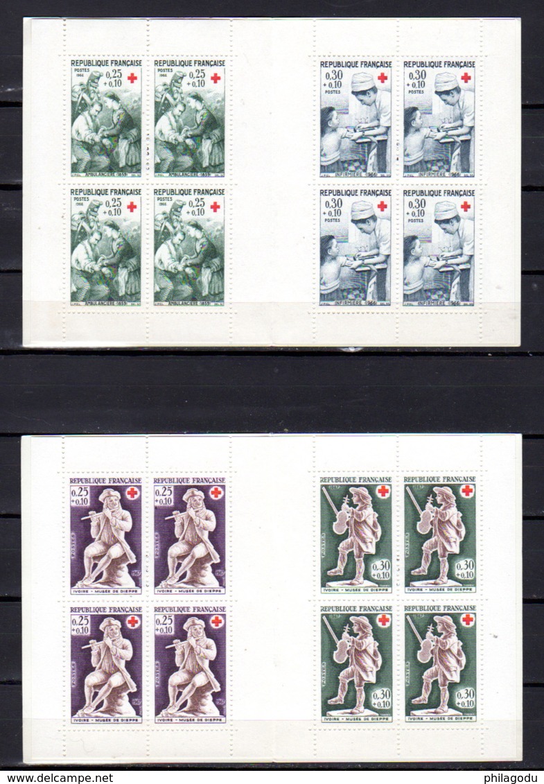 1964-69  France , Carnets Croix-Rouge,  Ca 2013 / 2018**, Cote 49 €, - Red Cross