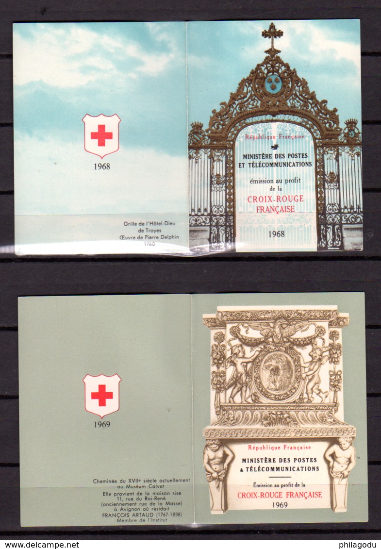 1964-69  France , Carnets Croix-Rouge,  Ca 2013 / 2018**, Cote 49 €, - Red Cross