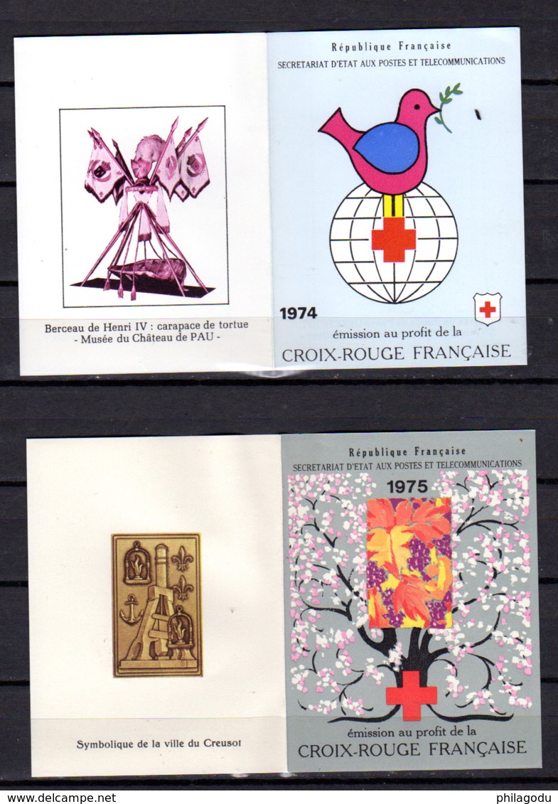 1970-75  France , Carnets Croix-Rouge, Ca 2019 / 2024**, Cote 64 €, - Croix Rouge