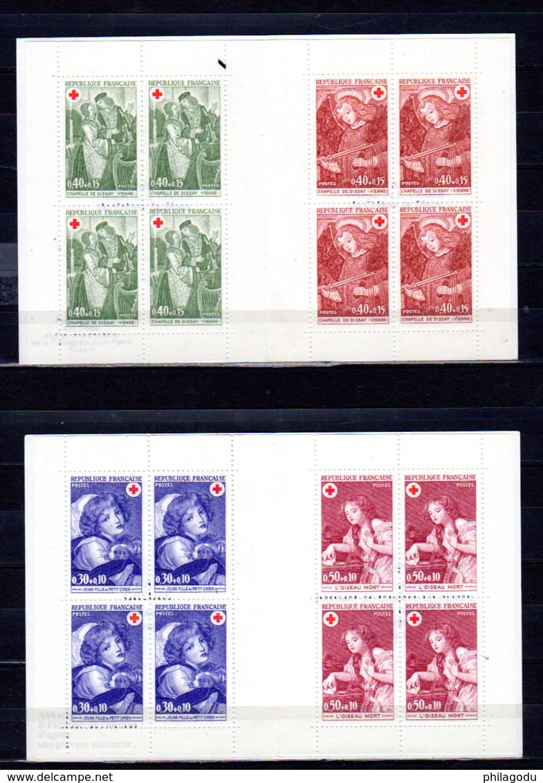 1970-75  France , Carnets Croix-Rouge, Ca 2019 / 2024**, Cote 64 €, - Red Cross