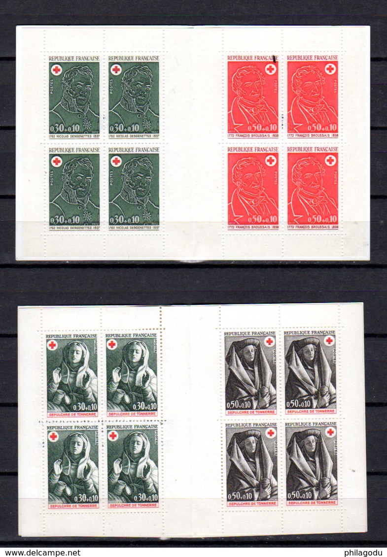 1970-75  France , Carnets Croix-Rouge, Ca 2019 / 2024**, Cote 64 €, - Cruz Roja