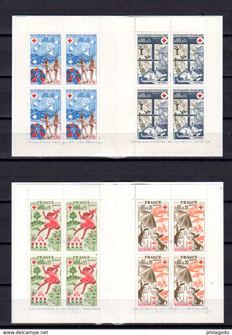 1970-75  France , Carnets Croix-Rouge, Ca 2019 / 2024**, Cote 64 €, - Croix Rouge