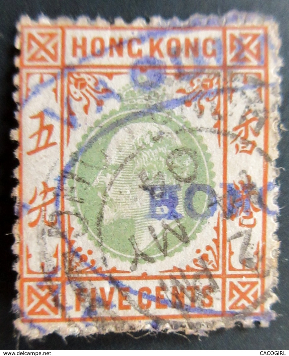 1903 Hong Kong Mi 64 . King Edward VII . Oblitération Violet - Oblitérés