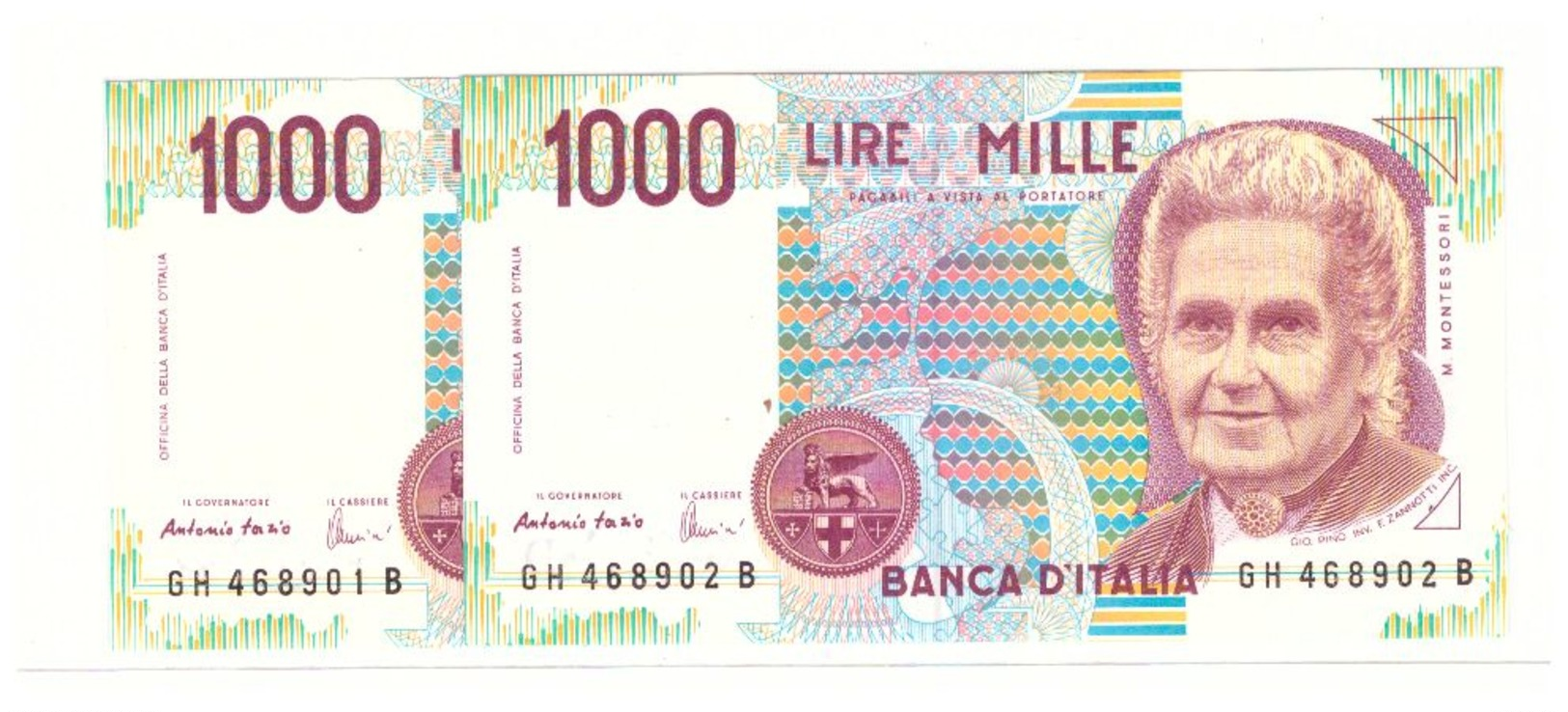 1000 MONTESSORI  Lettera A 1998  H  - FDS - 1000 Lire