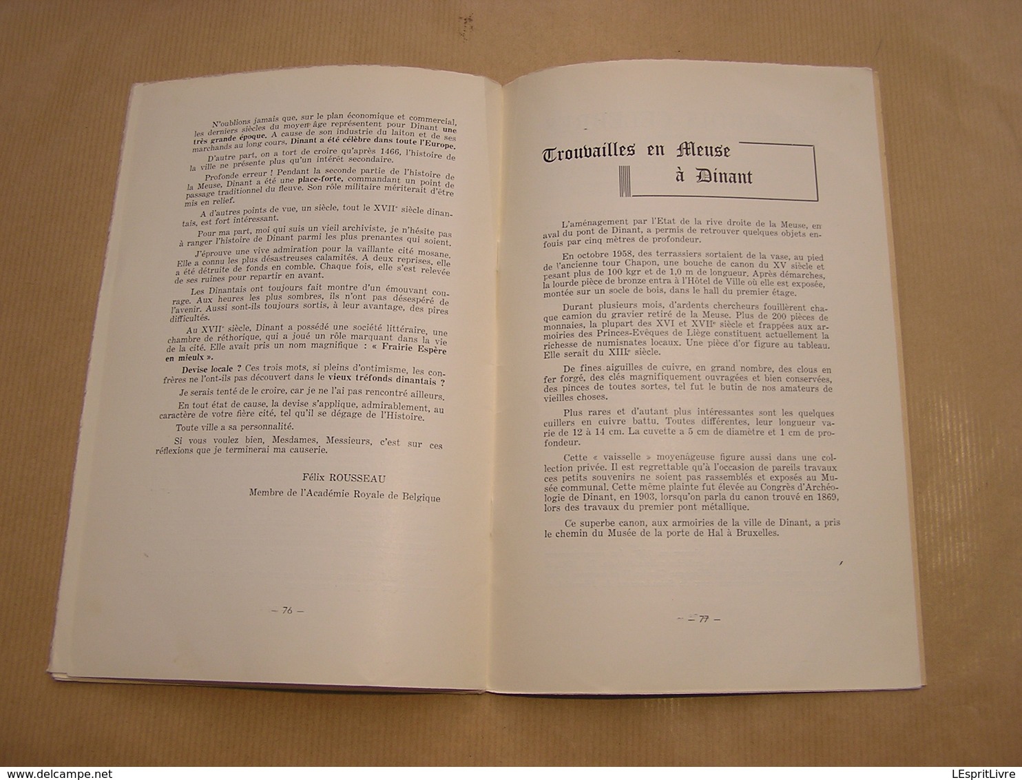 LE GUETTEUR WALLON N° 2 1960 Régionalisme Batteurs de Cuivre Dinant Ville Devenue Liégeoise Namurois Célebres Pub Ciney