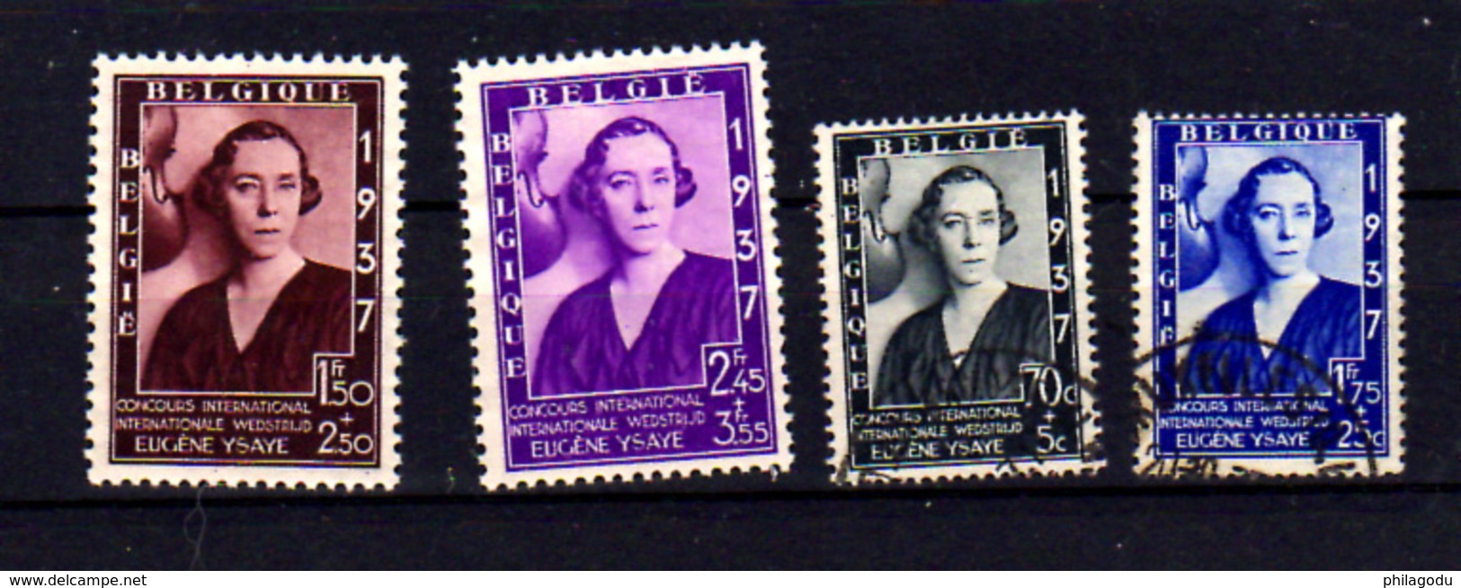 1937 Belgique, Fondation Musicale Reine Elisabeth, 456 / 457ob Et 457 A / B**, Cote 18,50 €, - Unused Stamps