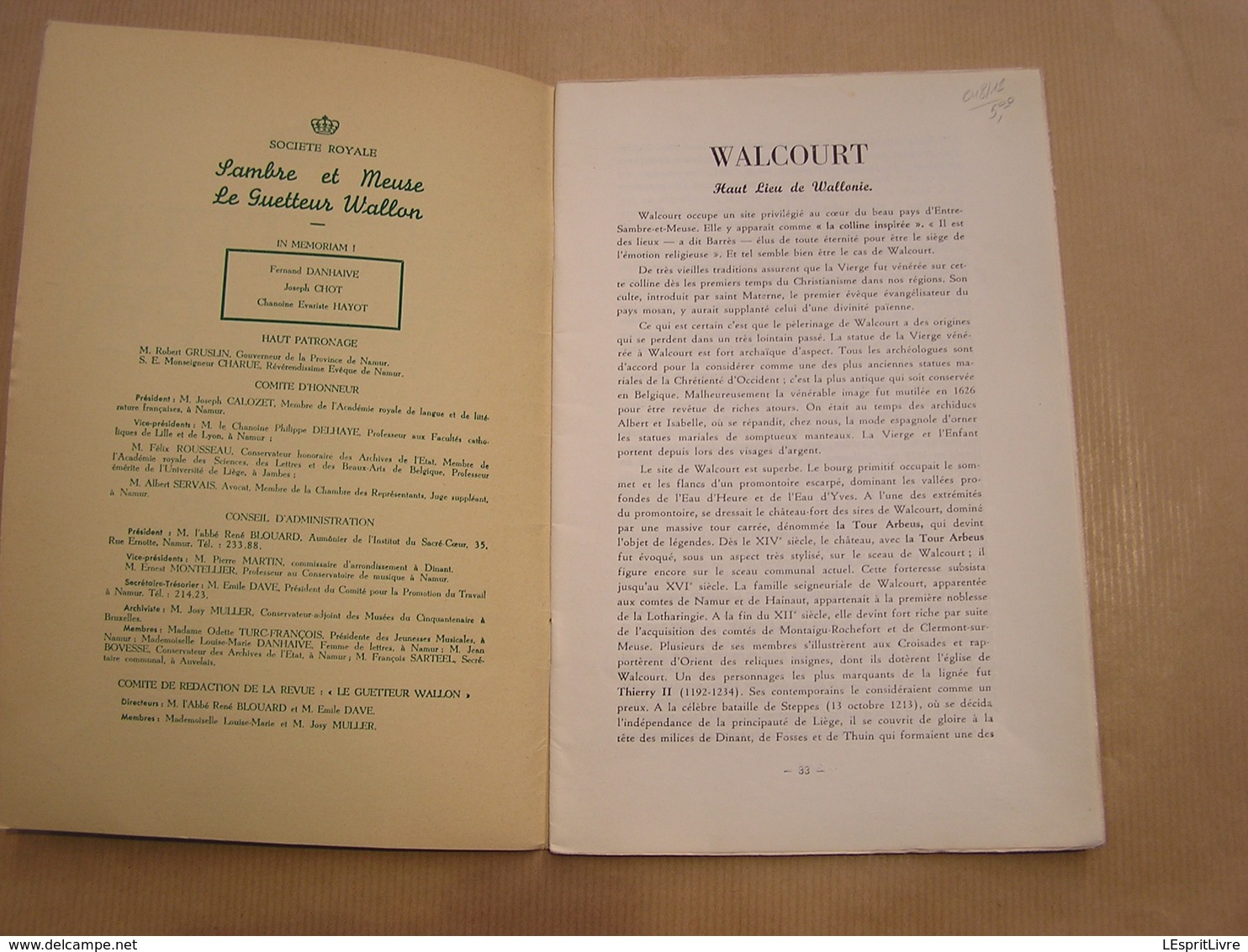 LE GUETTEUR WALLON N° 2 1961 Régionalisme Walcourt  Lessive Village De Lesse Publicité Cuisinières Au Gaz Poêlerie Ciney - Belgique