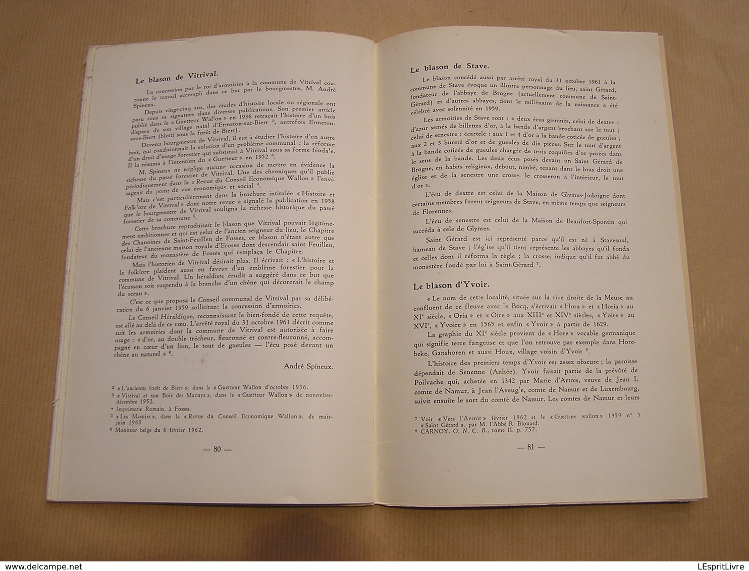 LE GUETTEUR WALLON N° 2 1962 Régionalisme Sclayn Bonneville Evelette Olloy Oignies Blason Yvoir Publicité Poêlerie Ciney