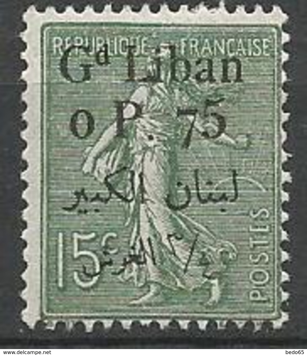 GRAND LIBAN  N° 25  NEUF*   TRACE DE CHARNIERE / MH - Neufs