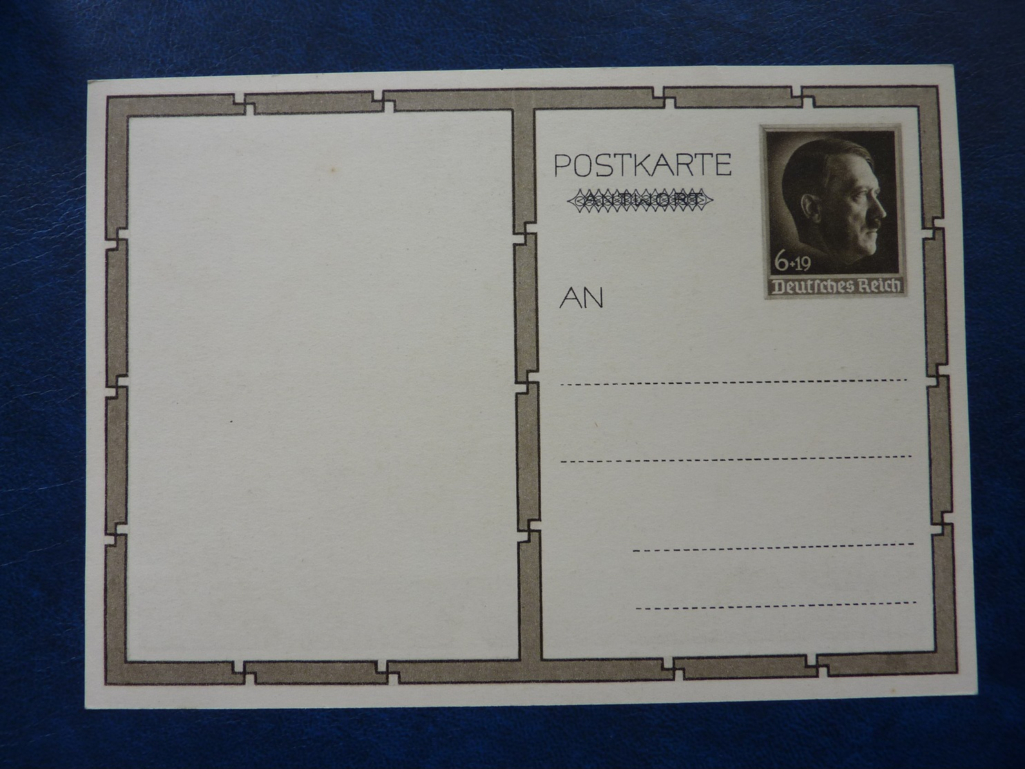 Postkarte Mit Hitler-Marke, Motiv: Hitler Und Jugendgruppe, Ungebraucht, Deutsches Reich Ganzsache - Sonstige & Ohne Zuordnung