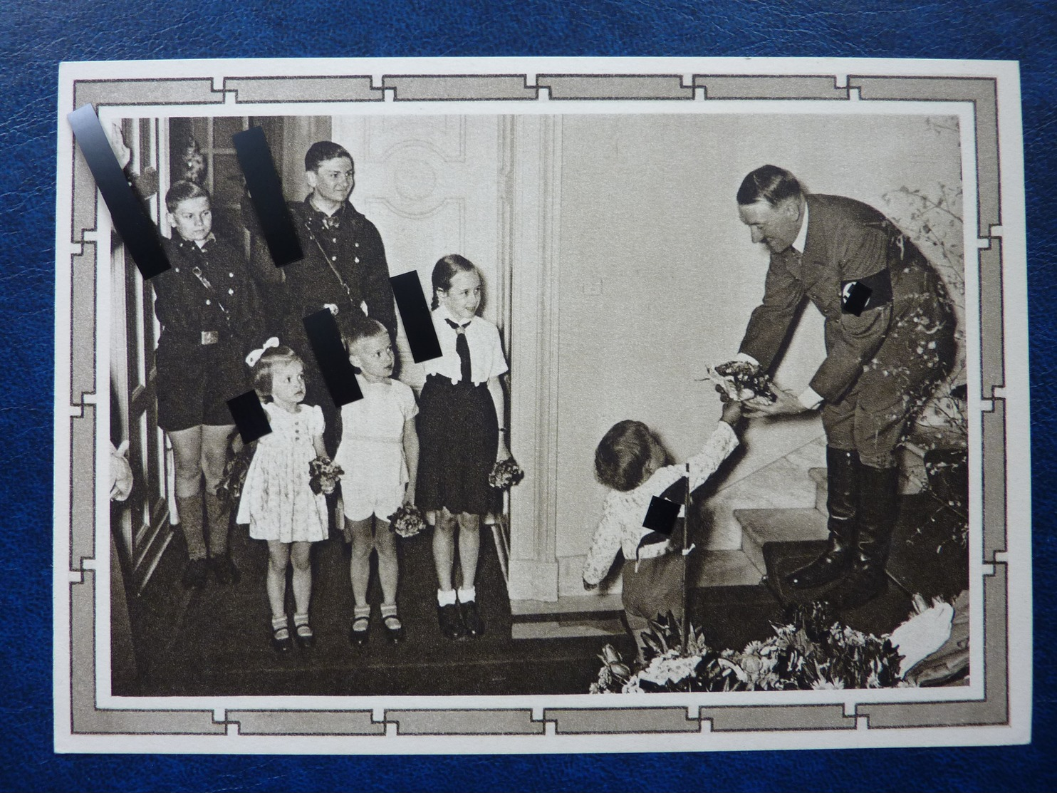 Postkarte Mit Hitler-Marke, Motiv: Hitler Und Kinder, Ungebraucht, Deutsches Reich Ganzsache - Sonstige & Ohne Zuordnung