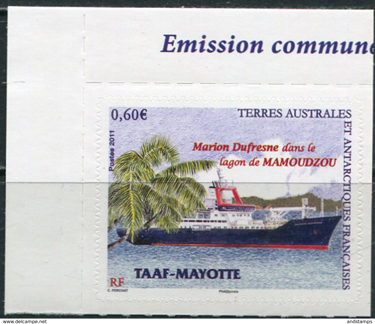 TAAF 2011. Michel #753 MNH/Luxe. Research Vessel "Marion Dufresne". (Ts25) - Neufs