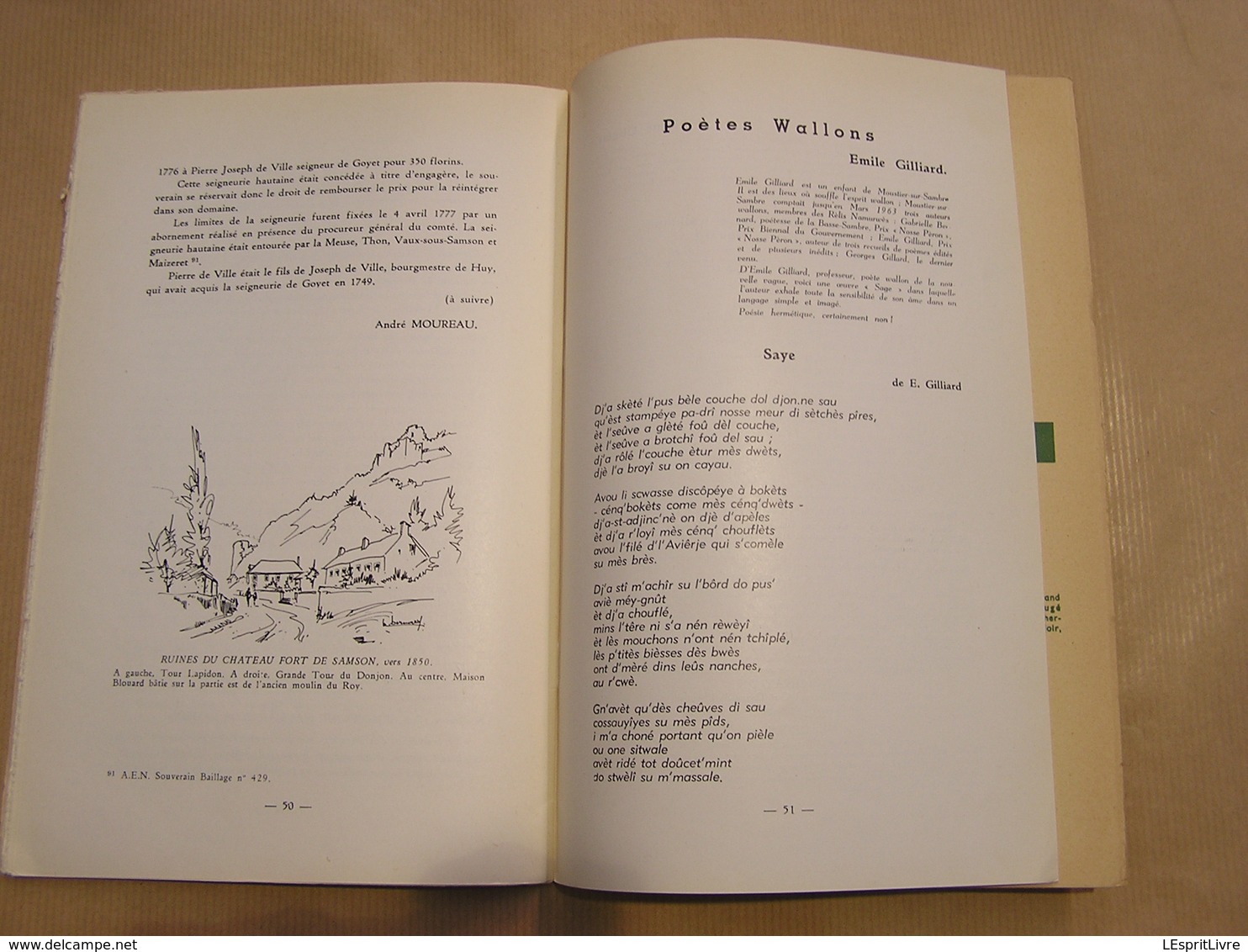 LE GUETTEUR WALLON N° 2 1964 Régionalisme Seigneurie Thon Samson Fort Rops Poètes Publicité Cuisinières Poêleries Ciney