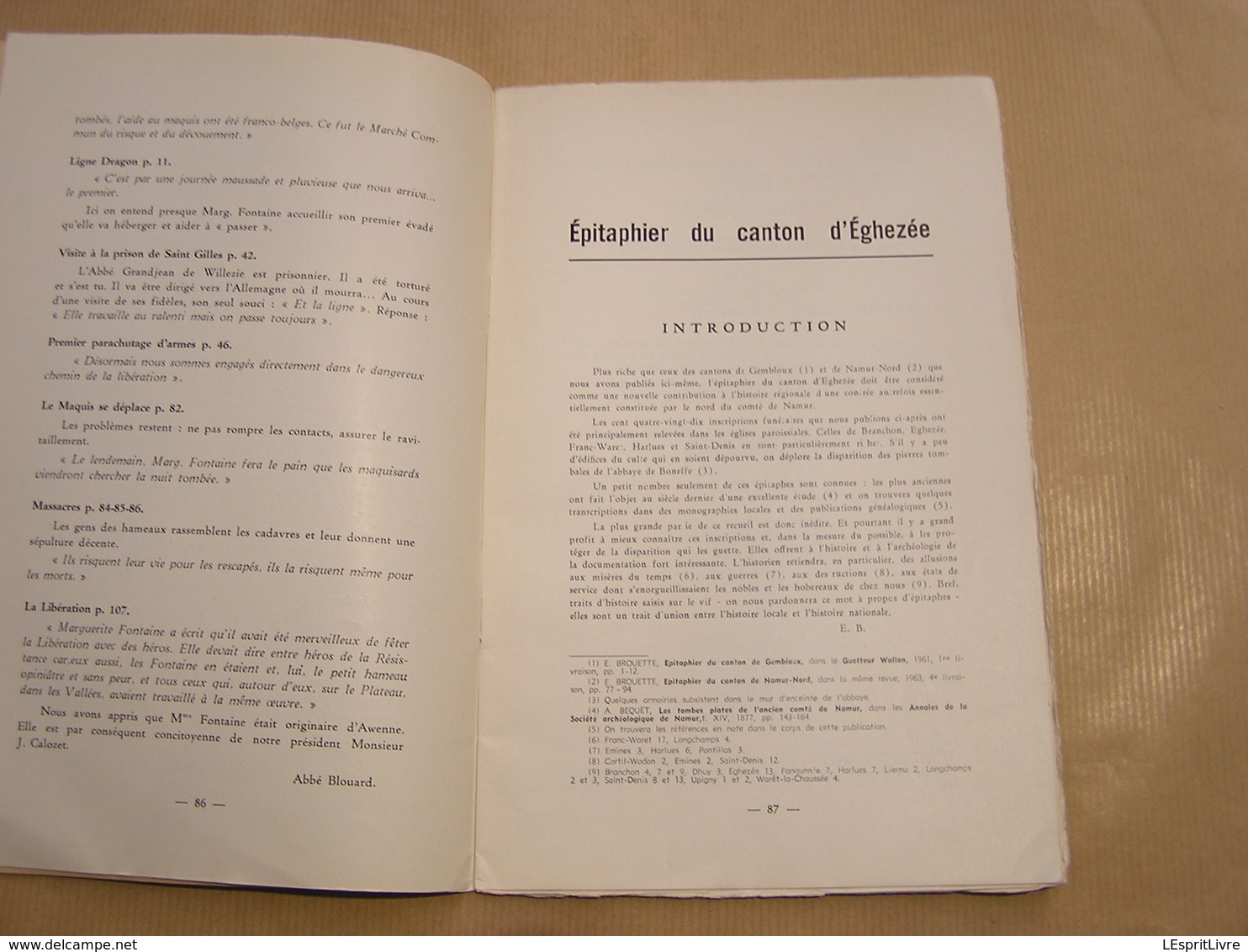 LE GUETTEUR WALLON N° 4 1964 Régionalisme Thilay Résistance Eghezée Oignies Echassiers Bordeaux Pub Forge Fonderie Ciney - Belgien