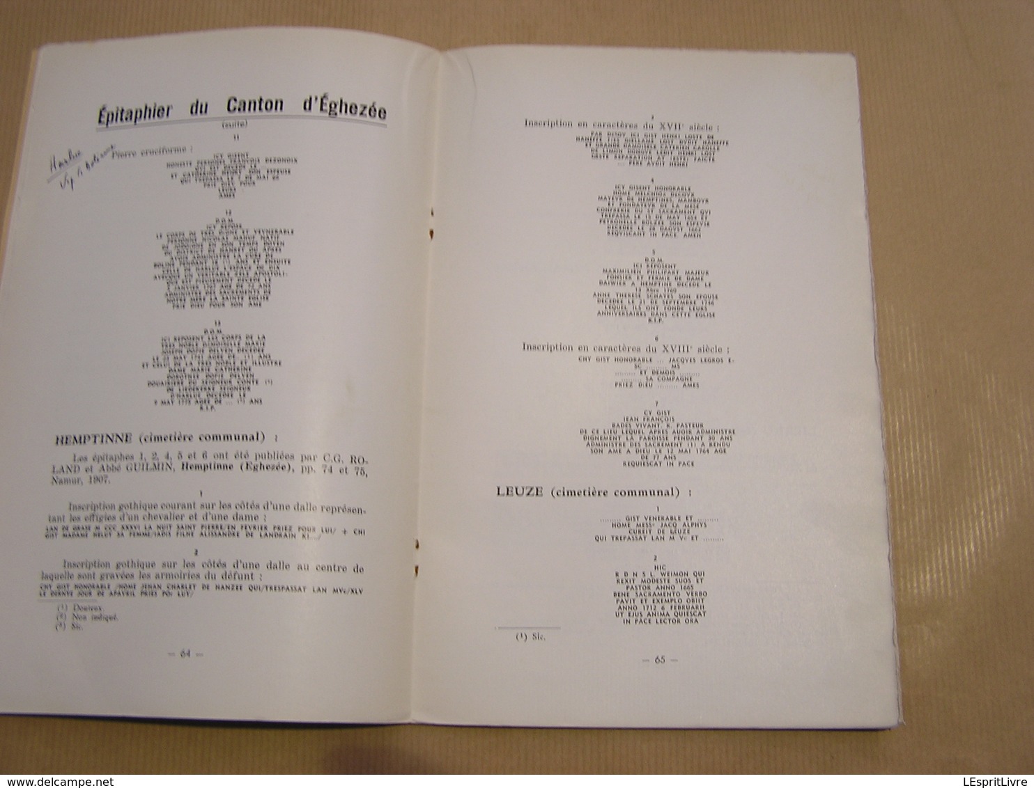 LE GUETTEUR WALLON N° 3 1965 Régionalisme Vénerie Yvoir Epitaphier Canton Eghezée Publicité Forges Fonderies Ciney