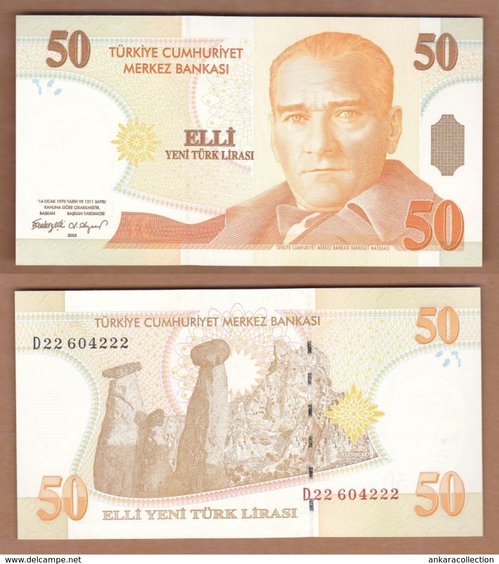 AC - TURKEY 8th EMISSION 50 YTL - TL  D UNCIRCULATED - Turquie