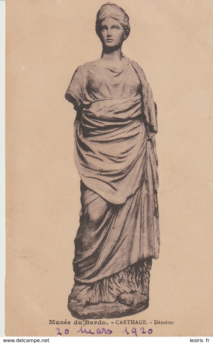 CPA  - TUNIS - MUSÉE DU BARDO - CARTHAGE - DEMETER - - Túnez