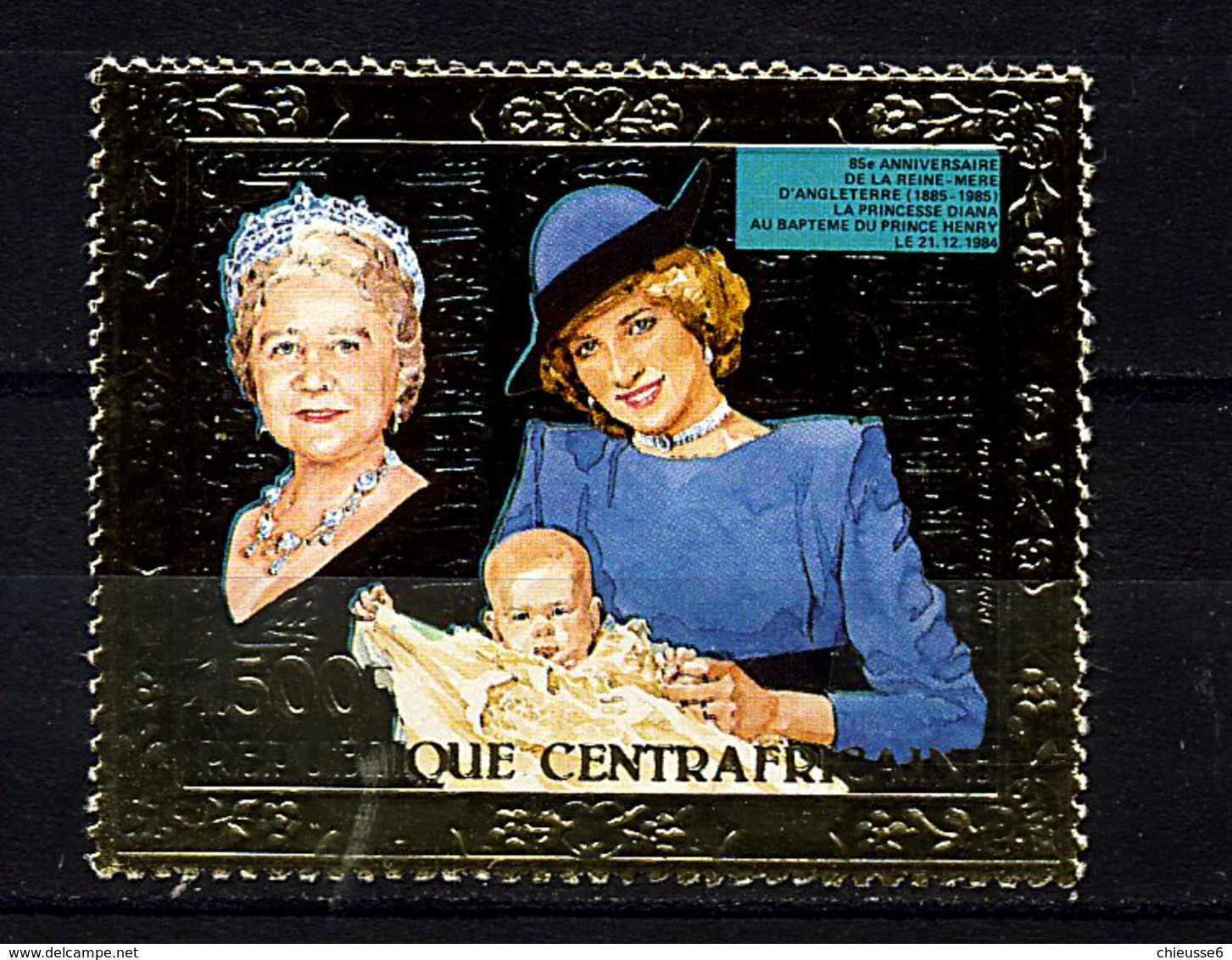 Centrafrique ** PA 329 -  Lady Diana  Timbre Sur Feuille D' Or - Central African Republic
