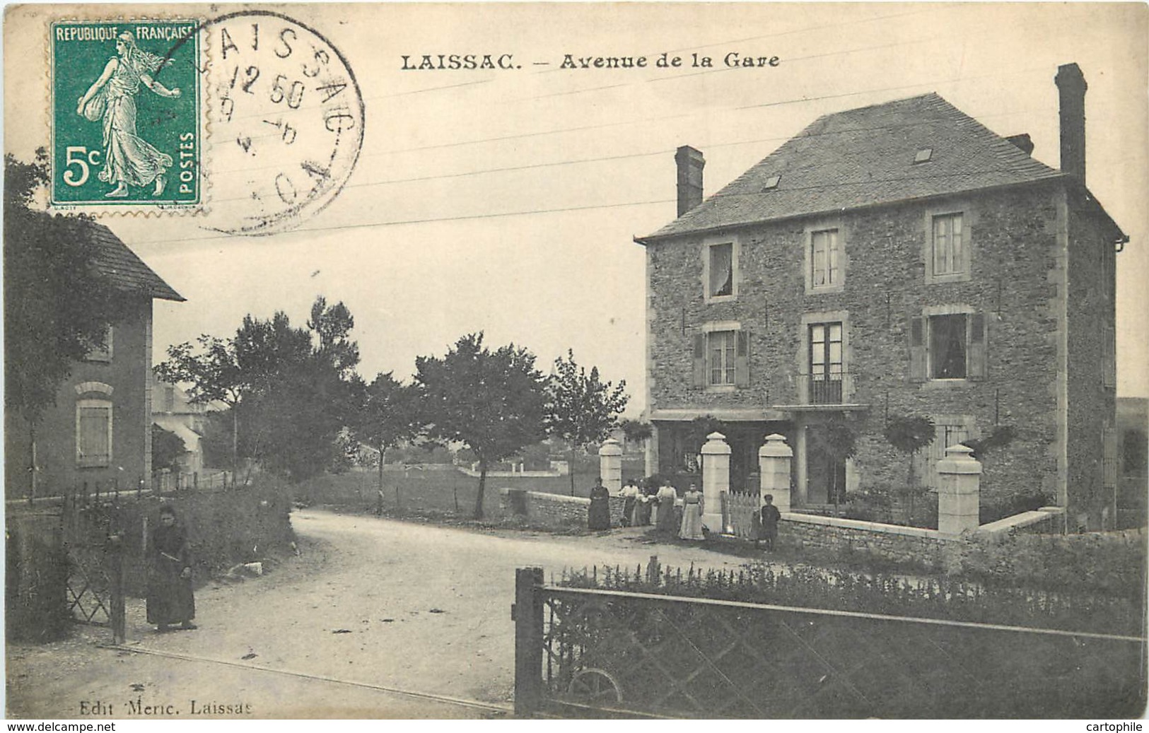 12 - LAISSAC - Avenue De La Gare - Passage à Niveau 1908 - Autres & Non Classés