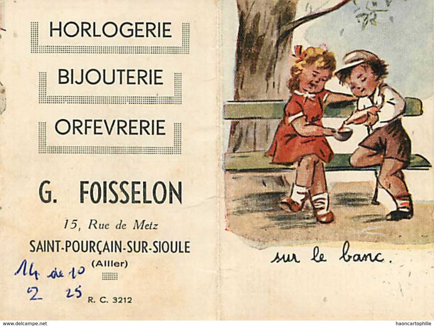 Bouret Germaine : Saint Pourçain Sur Sioule  Petit Calendrier Année 1955 - Bouret, Germaine