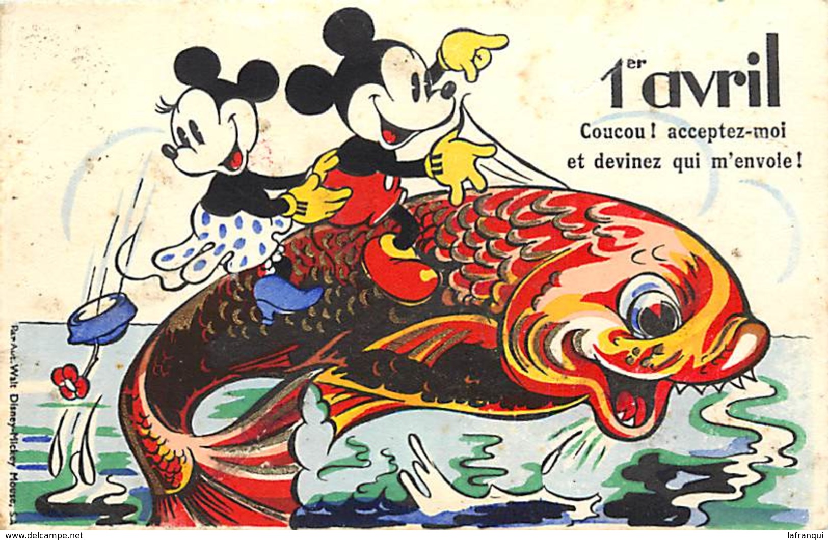 Themes Div-ref Z343- Illustrateurs -illustrateur -disney - Mickey Mouse -1er Avril / - Autres & Non Classés